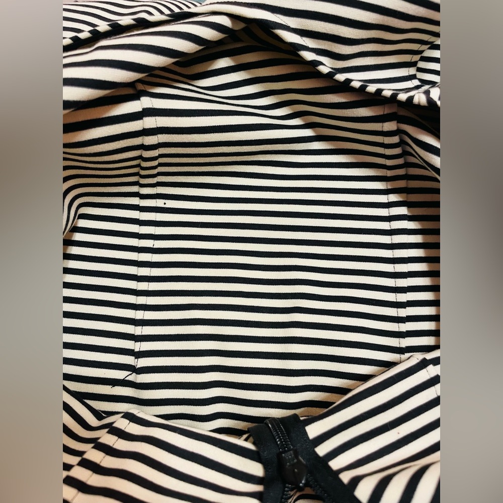 NWT, Everlane B/W Striped Shift Dress and Black Everlane Ribbed Tshirt, Size S - Picture 8 of 15